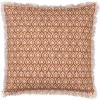 Yard Georgi Fringed Filled Cushion, Brown
