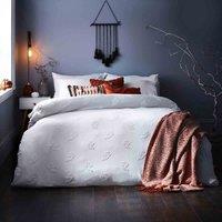 furn. Furn. Ghost Tufted Halloween Super Super King Duvet Cover Set, White