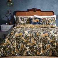 Paoletti Harewood Heritage Double Duvet Cover Set, Blue