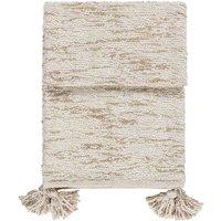 Yard Heath Tasselled Throw, Cream