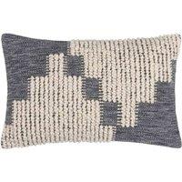 Hoem Himal Woven Knot Filled Cushion, Blue