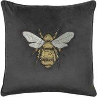 Paoletti Hortus Bee Filled Cushion, Grey