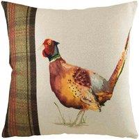 Evans Lichfield Hunter Pheasant Filled Cushion, Brown