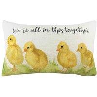 Evans Lichfield In This Together Filled Cushion, Yellow
