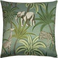 Paoletti Jungle Parade Animal Jungle Filled Cushion, Green
