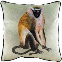 Evans Lichfield Kibale Monkey Filled Cushion, Cream