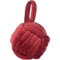 furn. Furn. Knot Entwined Velvet Novelty Doorstop, Red