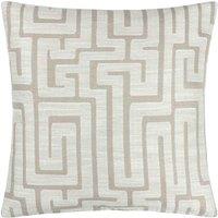 Hoem Lauder Jacquard Filled Cushion, Cream