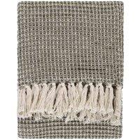 Yard Lorne Waffle Fringed Throw, Green