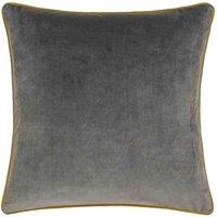 Paoletti Meridian Velvet Filled Cushion, Grey