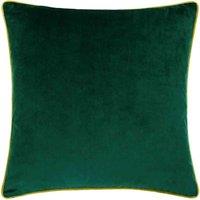 Paoletti Meridian Velvet Filled Cushion, Green