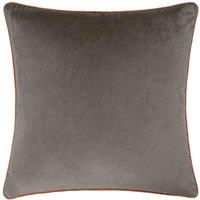 Paoletti Meridian Velvet Filled Cushion, Brown