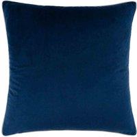 Paoletti Meridian Velvet Filled Cushion, Blue