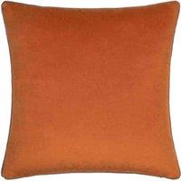 Paoletti Meridian Velvet Filled Cushion, Orange