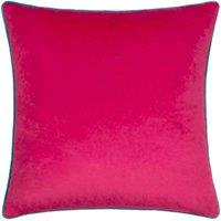 Paoletti Meridian Velvet Filled Cushion, Pink