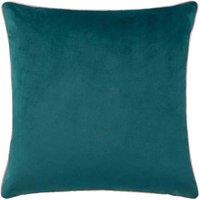 Paoletti Meridian Velvet Filled Cushion, Blue