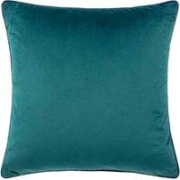 Paoletti Meridian Velvet Filled Cushion, Blue