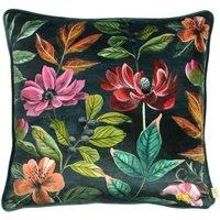 Evans Lichfield Midnight Garden Floral Filled Cushion, Grey
