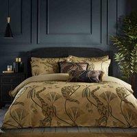 Paoletti Moondusk Jacquard Super King Duvet Cover Set, Yellow