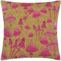 furn. Furn. Mushroom Fields Abstract Filled Cushion, Purple