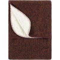 furn. Furn. Nurrel Knitted Sherpa Throw, Red