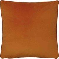 Evans Lichfield Opulence Soft Velvet Filled Cushion, Orange