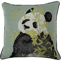 furn. Furn. Pandas Embroidered Filled Cushion, Green