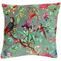 Paoletti Paradise Velvet Filled Cushion, Blue