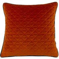Paoletti Quartz Velvet Filled Cushion, Orange