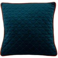 Paoletti Quartz Velvet Filled Cushion, Blue