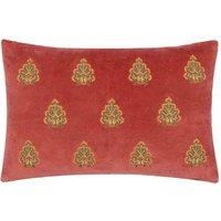 Paoletti Rennes Embroidered Filled Cushion, Red