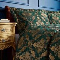 Paoletti Shiraz Jacquard Pillow Bed Sham, Green