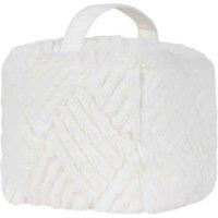 Paoletti Sonnet Cut Faux Fur Doorstop, White