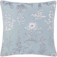 Wylder Nature Sophia Floral Jacquard Filled Cushion, Blue
