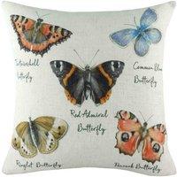 Evans Lichfield Species Butterflies Filled Cushion, Orange