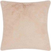 Paoletti Stanza Faux Fur Filled Cushion, Cream