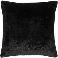 Paoletti Stanza Faux Fur Filled Cushion, Black