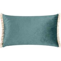 Wylder Nature Tilly Velvet Reversible Polyester Filled Cushion, Blue