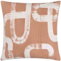 Hoem Tuba Abstract Polyester Filled Cushion, Pink
