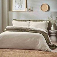 Yard Waffle Textured King Duvet Cover Set, Cream