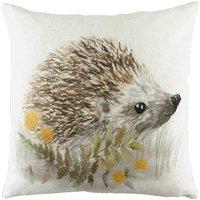Evans Lichfield Woodland Hedgehog Polyester Filled Cushion, White
