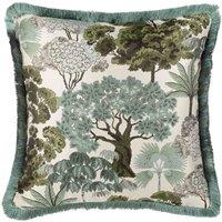 Wylder Nature Woodlands Floral Jacquard Polyester Filled Cushion, Green