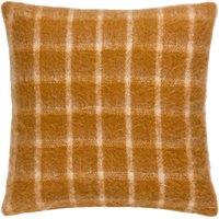 Yard Yarrow Check Faux Mohair Check Polyester Filled Cushion, Orange