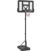 Sportnow Basketball Backboard Hoop Net Set 200-305Cm - Black, Black