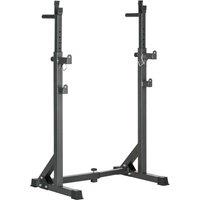 Sportnow Heavy Duty Squat Rack Adjustable Weight Barbell Stand, Black