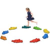 ZONEKIZ 9pc Kids Stepping Stones w/ Anti-Slip Edge, Multi
