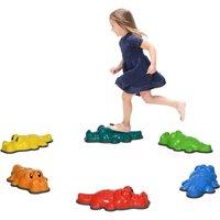 ZONEKIZ 6pc Kids Kids Stepping Stones w/ Anti-Slip Edge, Multi