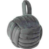 furn. Furn. Knot Entwined Velvet Novelty Doorstop, Grey