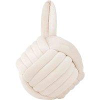 furn. Furn. Knot Entwined Velvet Novelty Doorstop, Cream
