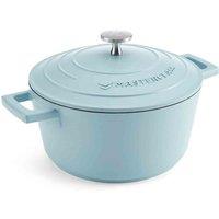 Masterclass Sky Blue Cast Aluminium Casserole Dish 2.5L, Blue